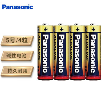 松下（Panasonic）5号五号AA碱性干电池 4节 适用于遥控器玩具话筒LR6BCH/4S6P