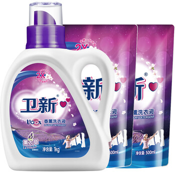 Fresh HY 卫新 香薰洗衣液薰衣草4斤（瓶装1kg+袋装500g*2）持久留香日用百货类商品-全利兔-实时优惠快报