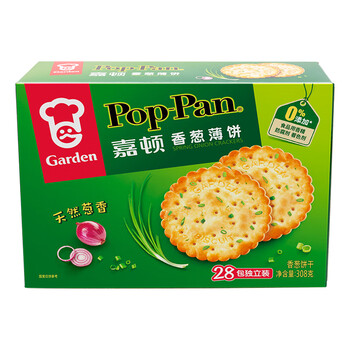 Garden 嘉顿 香葱薄饼干 308g全利兔-实时优惠快报