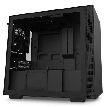 恩杰 NZXT H210 黑色 mini-ITX机箱（一键开启钢化玻璃侧板/前置USB-C/240水冷支持）