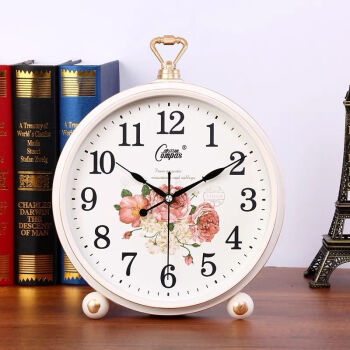 康巴丝正品座钟客厅大号挂钟欧式复古台钟现代创意摆件静音时钟表