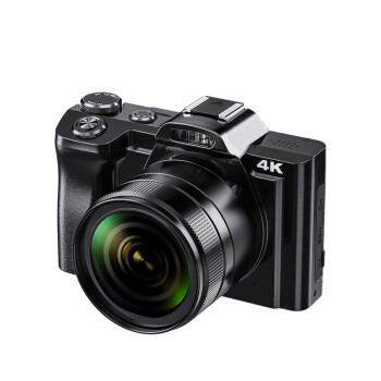 松典 数码相机 入门级微单照相机ccd学生4K高清便携 DC201 标配+广角镜 128G 内存