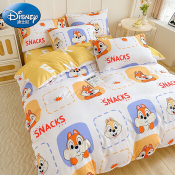 Disney 迪士尼 水洗棉磨毛床上四件套 1.5*2m床家具家装类商品-全利兔-实时优惠快报