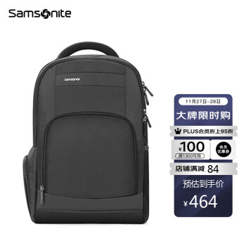 Samsonite 新秀丽 电脑包男女通用双肩包商务背包笔记本包休闲都市36B*09010黑色14英寸