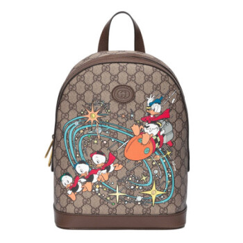 【包税】gucci/古驰  双肩包女士 disney x gucci唐老鸭印花小号背包