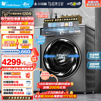 京东PLUS、以旧换新：小天鹅 小乌梅 TD100RVIC 洗烘一体机 10KG家电类商品-全利兔-实时优惠快报