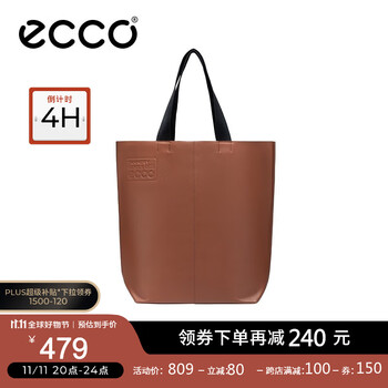 京东PLUS：ecco 爱步 工坊系列 女士大容量真皮手提包 9105802全利兔-实时优惠快报