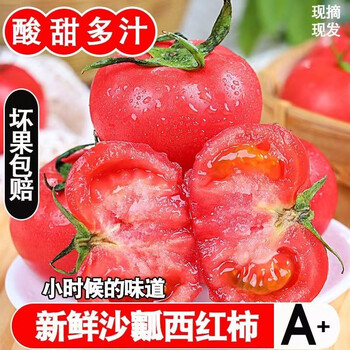 有券的上：沙瓤西红柿 优选中果 5斤食品类商品-全利兔-实时优惠快报