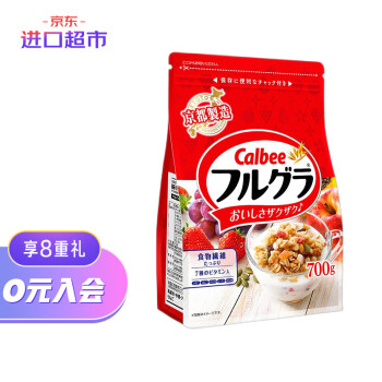 日本进口 Calbee(卡乐比) 富果乐 水果麦片700g/袋 早餐谷物冲饮燕麦片（新老包装随机发货）