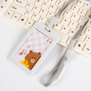 定做小学生校卡套校园一卡套接送卡幼儿园学生卡套带挂绳可伸缩工作证
