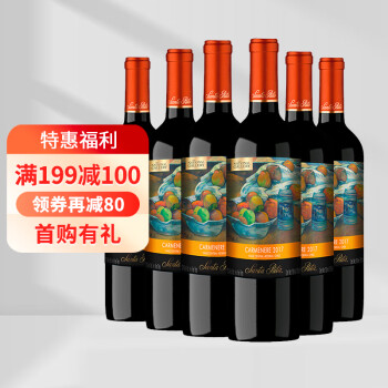 智利圣丽塔（Santa Rita）国家画廊珍藏佳美娜干红葡萄酒 750ml 整箱