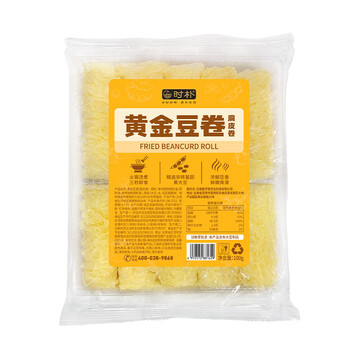 时朴黄金豆卷(腐皮卷)100g 脆铃卷豆皮豆制品炸腐竹火锅食材食品类商品-全利兔-实时优惠快报