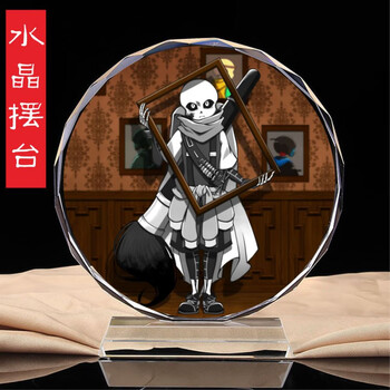 undertale官方手办,undertale官方 sans手办undertale传说之下手办周边sans骨兄弟水晶摆件手工diy礼物图