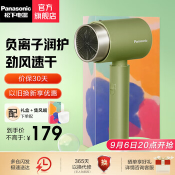 Panasonic 松下 EH-WNE5H 电吹风 绿色全利兔-实时优惠快报