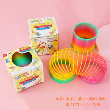 plus会员：魔力彩虹弹簧圈 中号（马卡龙色）1个全利兔-实时优惠快报