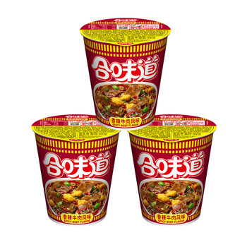 NISSIN 日清食品 日清方便面 合味道 香辣牛肉风味76g 3杯装食品类商品-全利兔-实时优惠快报