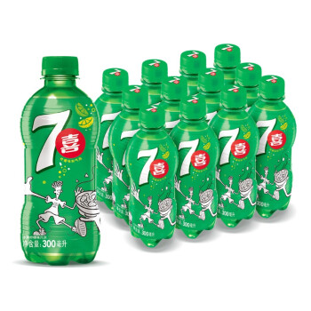 7喜 七喜7up 柠檬味 汽水碳酸饮料 300ml*12瓶 （新老包装随机发货）百事出品
