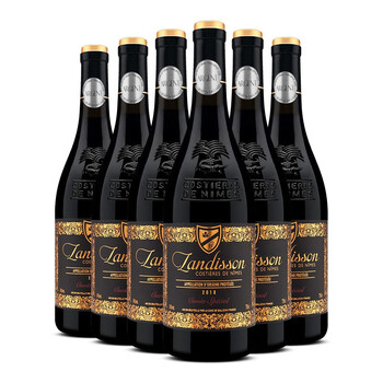 LANGDI 勆迪 法国原瓶进口红酒 14度窖藏干红葡萄酒 750ml*6瓶食品类商品-全利兔-实时优惠快报