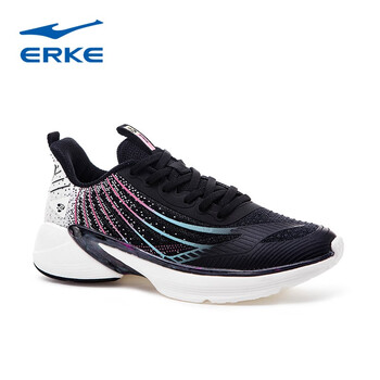 ERKE 鸿星尔克 女鞋跑鞋 正黑/电竞紫 36运动户外类商品-全利兔-实时优惠快报