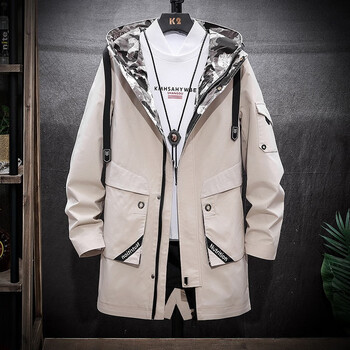 JEANSWEST 真维斯 户外运动中长款外套男秋季工装连帽帅气夹克男潮流休闲学生秋冬百搭风上衣 8033 3XL全利兔-实时优惠快报