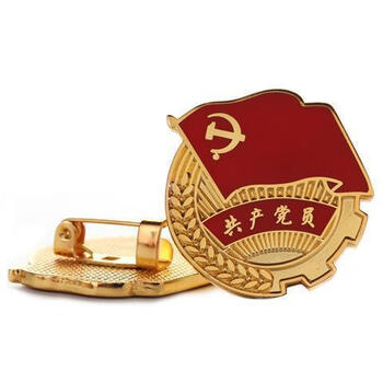 仓梵2022新款党徽大号磁铁胸针双磁镀金不掉色党员标志胸章纯铜别针款
