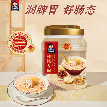 QUAKER 桂格 5润猴头菇益生元燕麦片860克罐装 FiberQ益生元食品类商品-全利兔-实时优惠快报