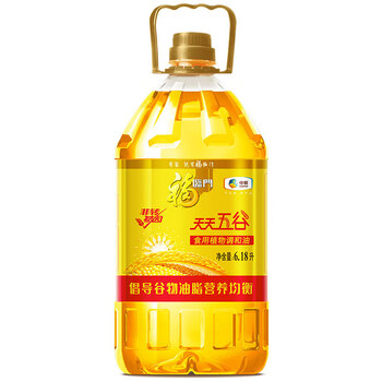 福临门 食用油 非转基因 天天五谷食用植物调和油6.18L 中粮出品