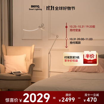 BenQ 明基 WiT系列 AR15_D Hop 北欧落地灯 银色 1.48m家具家装类商品-全利兔-实时优惠快报