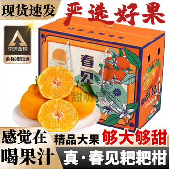 京东百亿补贴：甜萌果蔬四川春见耙耙柑 大果【1斤3-5个】 带箱5斤食品类商品-全利兔-实时优惠快报