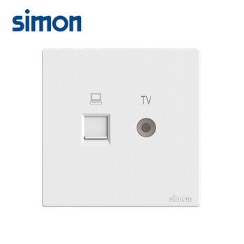 西蒙(simon)开关插座面板M3系列电工电料 电视信息插座 585302 雅白色