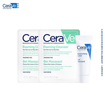 CeraVe 适乐肤 屏障修护体验包(C乳5ml*1+啫喱 1.5ml*2)敏感肌乳液面霜洁面套装美妆个护类商品-全利兔-实时优惠快报