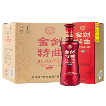 剑南春 金剑特曲 52度 500ml*6瓶 整箱装 浓香型白酒食品类商品-全利兔-实时优惠快报