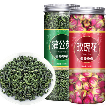 北京同仁堂蒲公英玫瑰花茶茶叶通女性干玫瑰泡水旗舰店特级整根默认