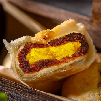 百味聚 苏式蛋黄豆沙月饼8枚（320克）食品类商品-全利兔-实时优惠快报
