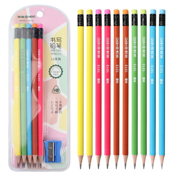 京东PLUS：HERO 英雄 软化木三角杆铅笔 HB/10支装数码类商品-全利兔-实时优惠快报