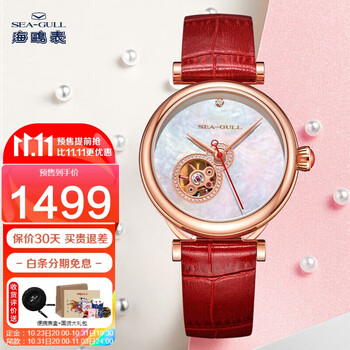 SEA-GULL 海鸥 女士自动机械国表 519.15.6141L全利兔-实时优惠快报