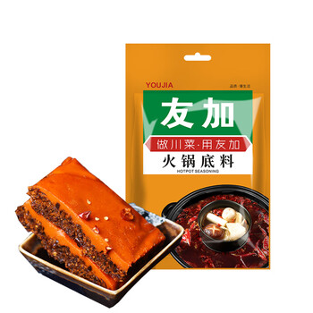 友加 食品 牛油手工火锅底料200g（ 2~3人份）麻辣底料调味料麻辣烫串串全利兔-实时优惠快报