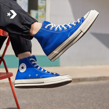 京东百亿补贴：Converse 匡威 1970S男女经典高帮帆布鞋湖 水蓝宝石蓝 168509C运动户外类商品-全利兔-实时优惠快报