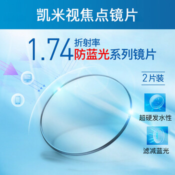 CHEMILENS 凯米 【双11返场】凯米 1.74防蓝光U6镜片 +可超值配镜全利兔-实时优惠快报
