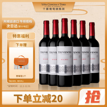 Concha y Toro干露风之语藏酿马尔贝克干红葡萄酒750ml*6瓶整箱 阿根廷进口红酒