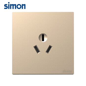 西蒙(simon)开关插座面板M3系列电工电料 空调浴霸 16A三孔 581681-46 香槟金