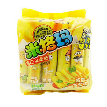 徐福记 米格玛米果卷178g袋装 好吃的零食糙米卷膨化食品办公小吃 咸