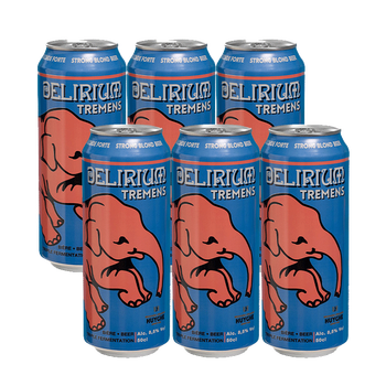 DELIRIUM 粉象 精酿果啤 啤酒500ml*6听 浅粉象听装全利兔-实时优惠快报