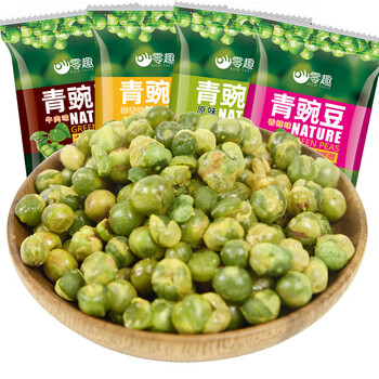 限移动端：零趣 青豌豆 小时候的休闲零食品坚果炒货蒜香味多种口味办公室小吃新 200g*1箱食品类商品-全利兔-实时优惠快报