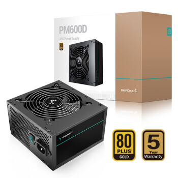 九州风神（DEEPCOOL）额定600W PM600D电脑电源（金牌认证/稳定架构/智能温控/直出线材）