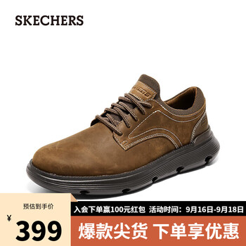 SKECHERS 斯凯奇 男士商务休闲皮鞋 204702服饰鞋包类商品-全利兔-实时优惠快报