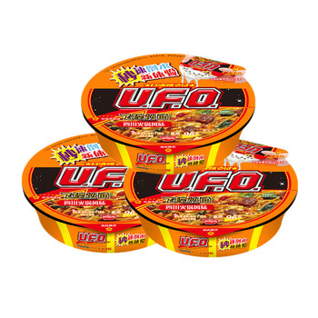 NISSIN 日清食品 日清 方便面 UFO飞碟炒面 四川火锅味面 118g*3碗装食品类商品-全利兔-实时优惠快报