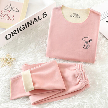 SNOOPY 史努比 儿童内衣冬季保暖新款男童秋衣秋裤居家服套装 SN19 130母婴玩具类商品-全利兔-实时优惠快报