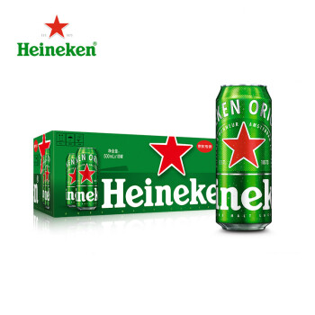 喜力啤酒（Heineken）经典500ml*18听 整箱装