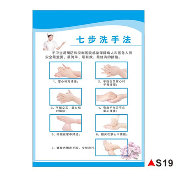 七步洗手法psd电子版医院学校儿童洗手步骤肺炎防疫宣传海报设计儿童